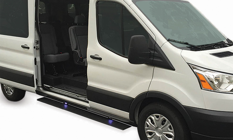 Mercedes-Benz Sprinter Running Boards - AMP Research - PowerStep Plug-N-Play System - Black - `19-`21